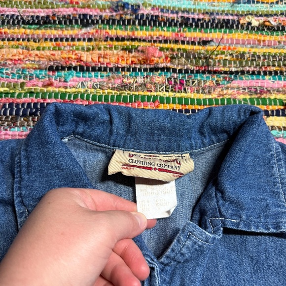 Vintage Studio East Denim Vest – Daisy Buttons – Size 6 - Picture 3 of 6